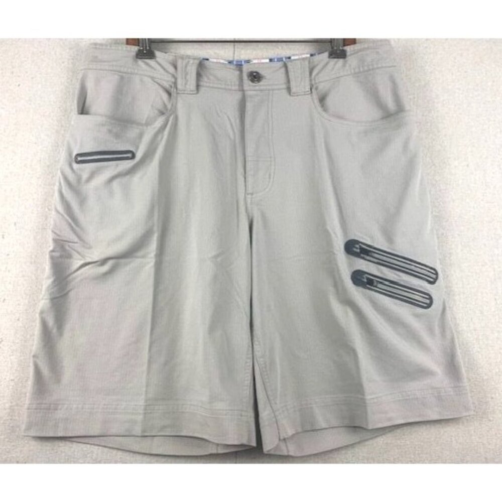 Lululemon Athletica Men's Beige‎ Cargo Shorts Size 38 With Zipper Pockets